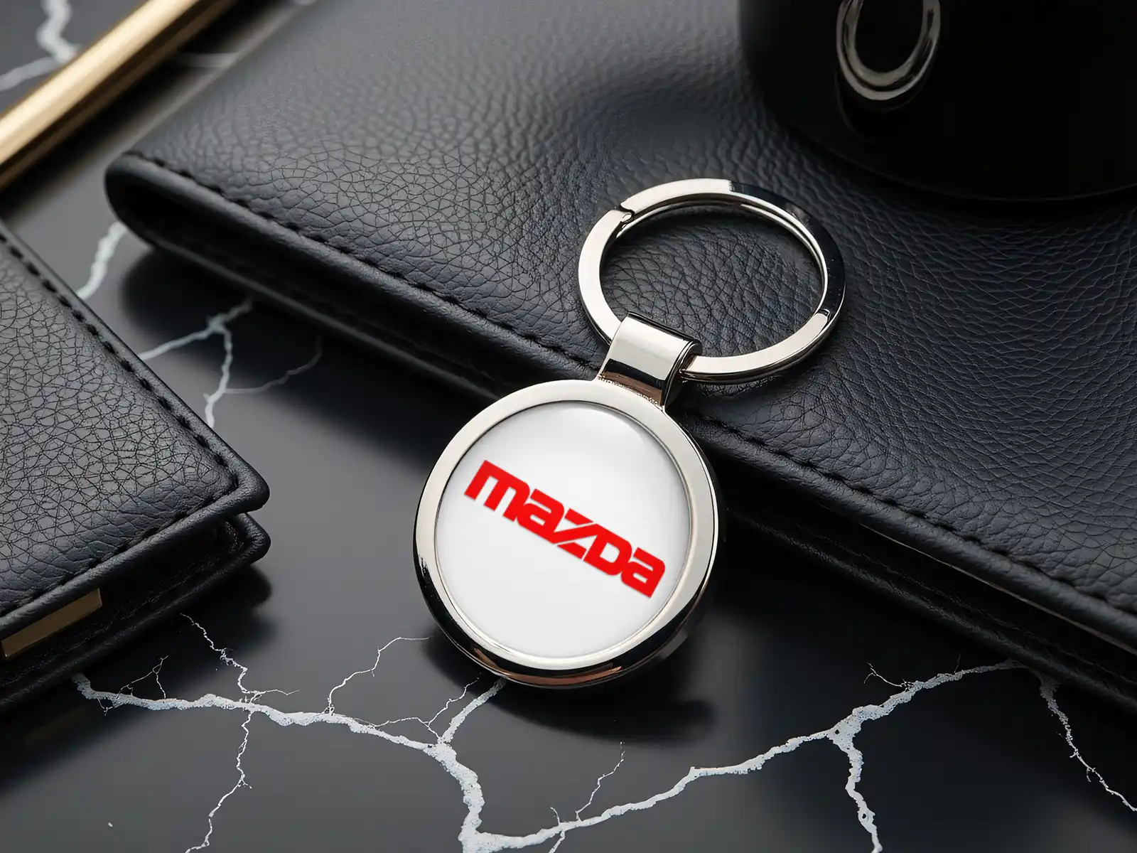 Mazda Llavero Personalizado Foto Domed Estilo